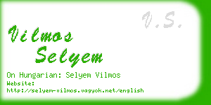 vilmos selyem business card